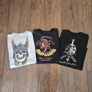 Powell Peralta Shirts Mens Medium Skate Skateboard Graphic Tee Bundle Lot